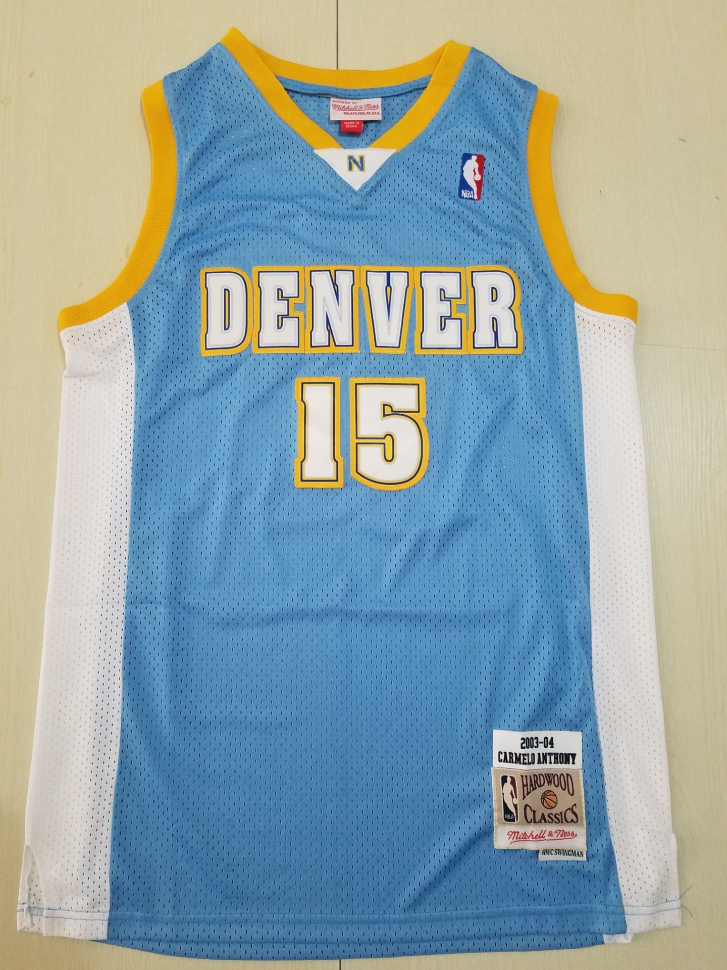 Men Denver Nuggets #15 Jokic light Blue Game Nike NBA Jerseys->los angeles clippers->NBA Jersey